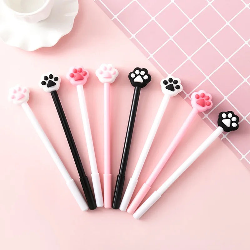 1 Piece Cat Claw Paw Gel Pen Korean Cartoon Creative Cute Kawaii Office School Stationery Sweet Pretty Lovely