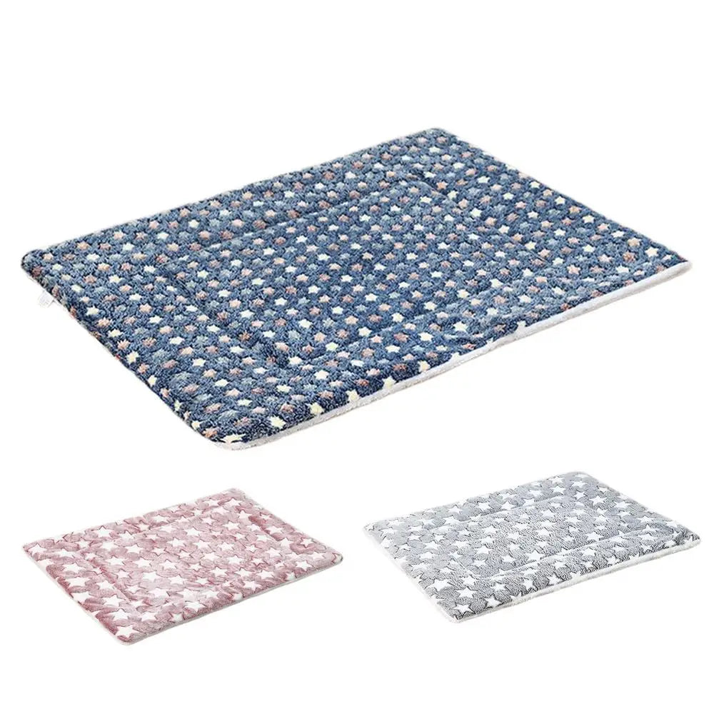 Soft Cat Bed Mats Short Plush Pet Sleeping Bed Mats for Cats Small Dogs Cute Pet Pad Blanket Warm Kitten Cushion Cat Accessories