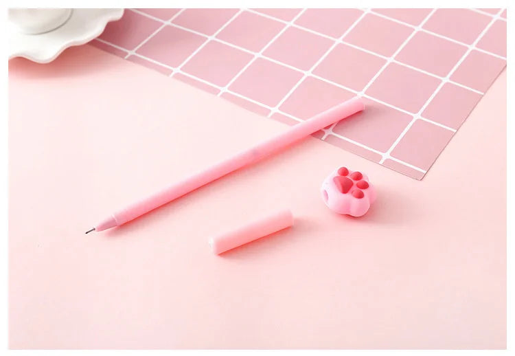 1 Piece Cat Claw Paw Gel Pen Korean Cartoon Creative Cute Kawaii Office School Stationery Sweet Pretty Lovely