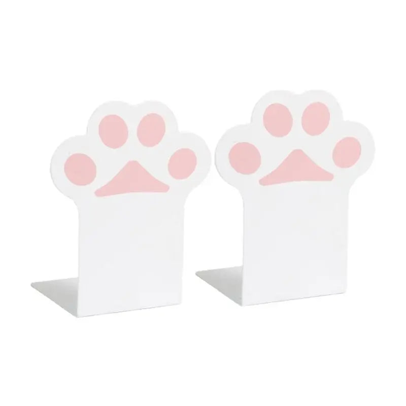 2pcs Creative Cat Paw Bookends Kawaii Anti-skid Book Organizer Desktop Book Support Korean Stationery School Office Supplies