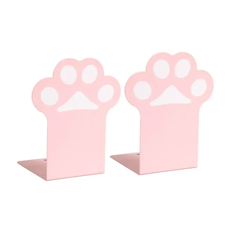 2pcs Creative Cat Paw Bookends Kawaii Anti-skid Book Organizer Desktop Book Support Korean Stationery School Office Supplies