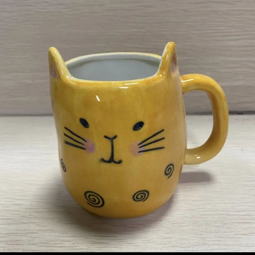 Cat Cup Creative Cute Handdrawn Breakfast Children's Water Cup Pet Ceramic Tea Mug 3D Animal Cartoon Cat Mug Birthday Gift