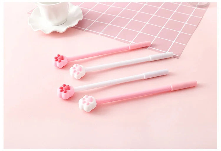 1 Piece Cat Claw Paw Gel Pen Korean Cartoon Creative Cute Kawaii Office School Stationery Sweet Pretty Lovely