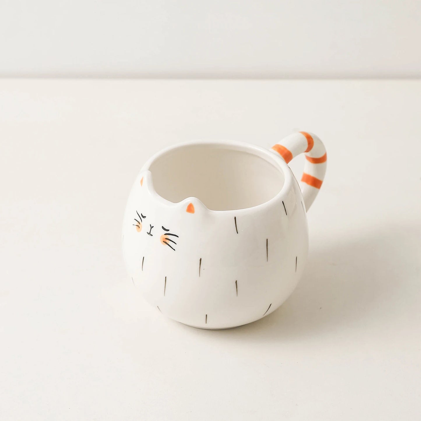 Ceramic water cup, afternoon tea milk coffee milk tea cup, cute cat shaped mug, home drinking set