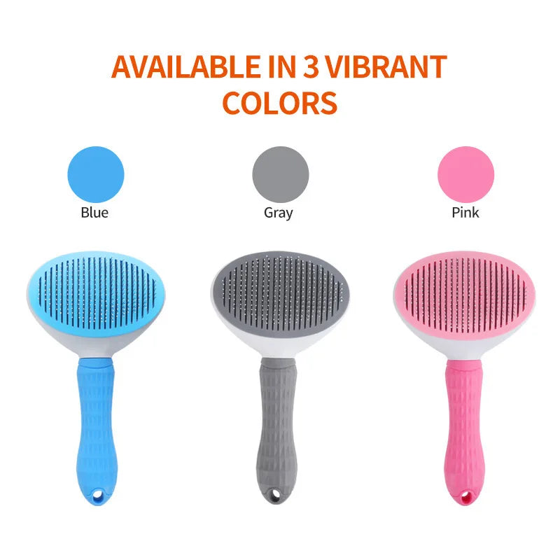 Pet Dog Brush Cat Comb Self Cleaning Pet Hair Remover Brush For Dogs Cats Grooming Tools Pets Dematting Comb Dogs Accessories