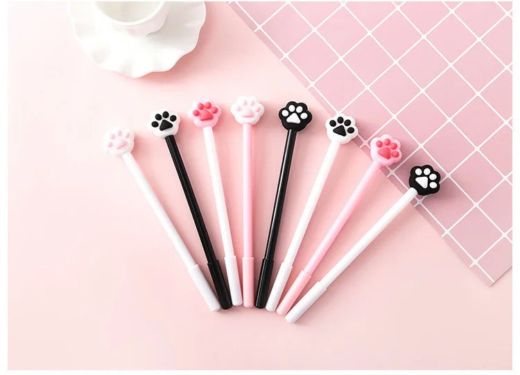 1 Piece Cat Claw Paw Gel Pen Korean Cartoon Creative Cute Kawaii Office School Stationery Sweet Pretty Lovely