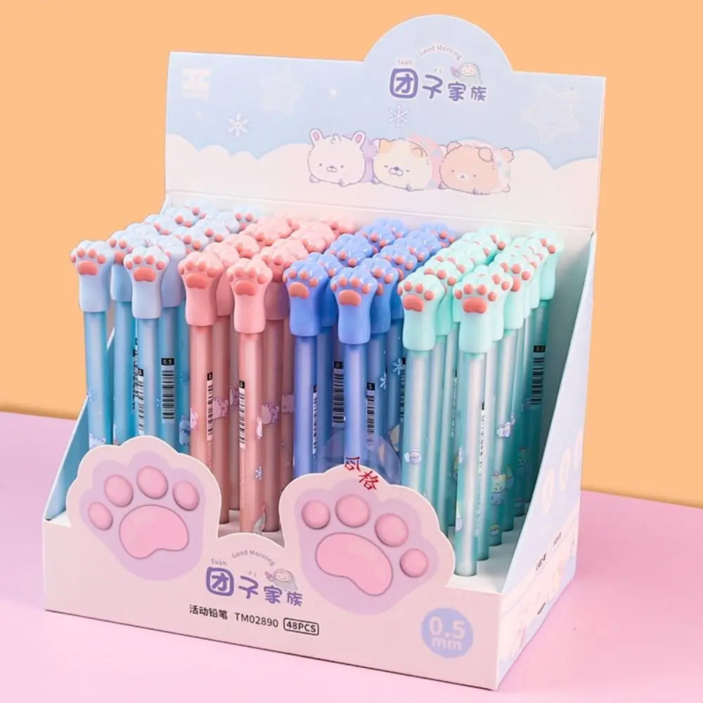 0.5/0.7MM 2B Automatic Pencil Cute Cat Paw Mechanical Pencil Press Type Movable Pencil Sketch Drawing Writing Stationery