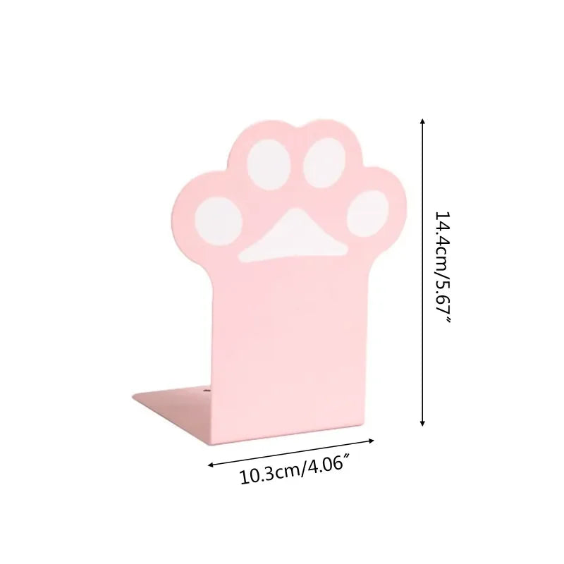 2pcs Creative Cat Paw Bookends Kawaii Anti-skid Book Organizer Desktop Book Support Korean Stationery School Office Supplies