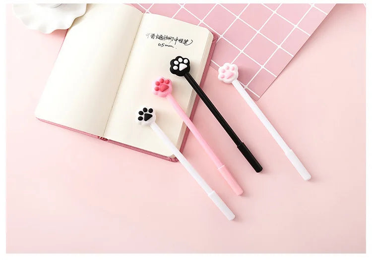 1 Piece Cat Claw Paw Gel Pen Korean Cartoon Creative Cute Kawaii Office School Stationery Sweet Pretty Lovely