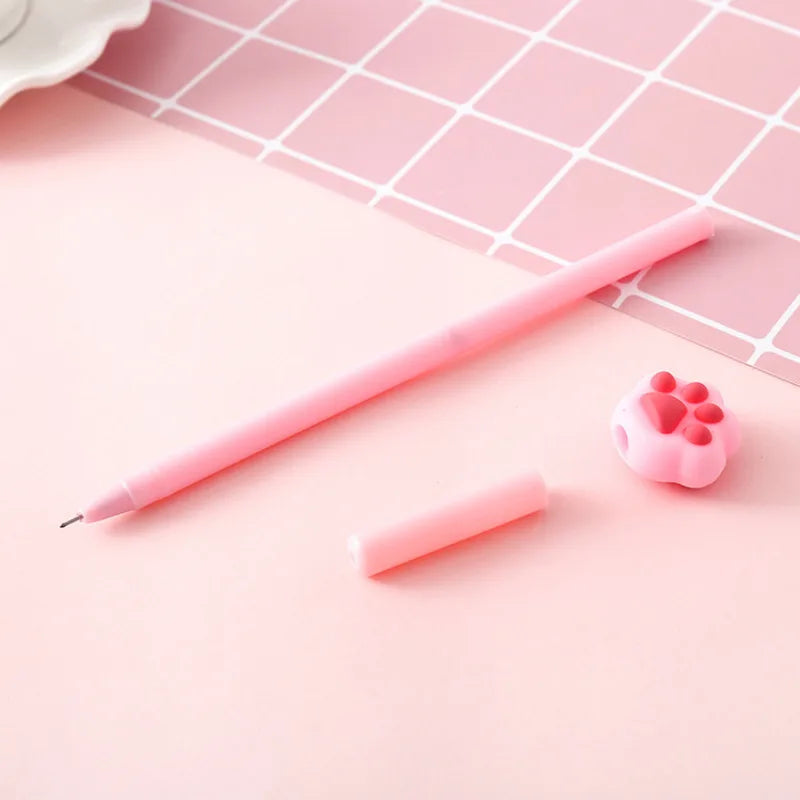 1 Piece Cat Claw Paw Gel Pen Korean Cartoon Creative Cute Kawaii Office School Stationery Sweet Pretty Lovely