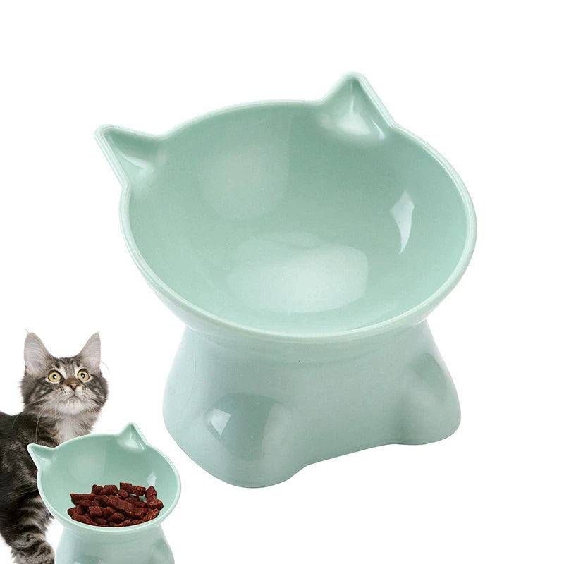 Tilt Tall Cat Bowl Cartoon Non-Slip Neck Guard Cat And Dog Food Bowl Is Easy To Clean And Anti-Spilling Pet Supplies