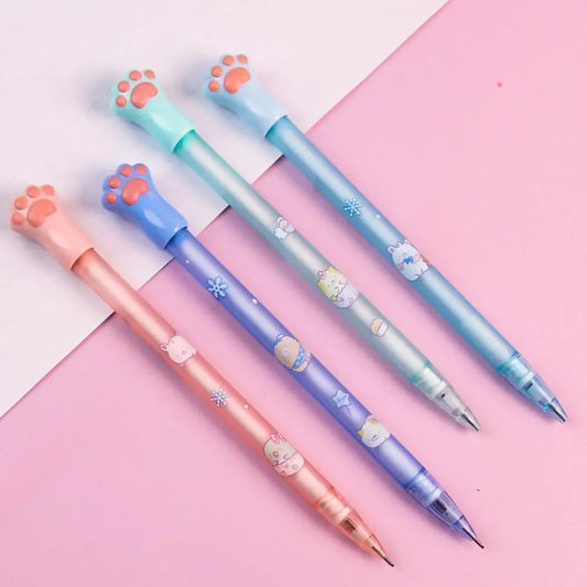 0.5/0.7MM 2B Automatic Pencil Cute Cat Paw Mechanical Pencil Press Type Movable Pencil Sketch Drawing Writing Stationery