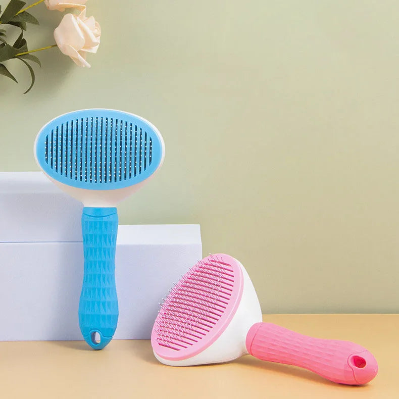 Pet Dog Brush Cat Comb Self Cleaning Pet Hair Remover Brush For Dogs Cats Grooming Tools Pets Dematting Comb Dogs Accessories