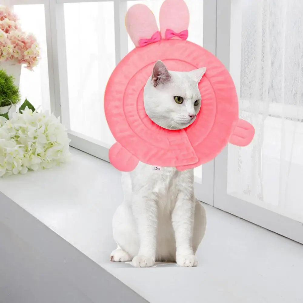 Dog Recovery Collar Soft Recovery Dog Cone Anti-Licking Elizabethan Collar Adjustable Neck Donut Protective Pet Accessories For