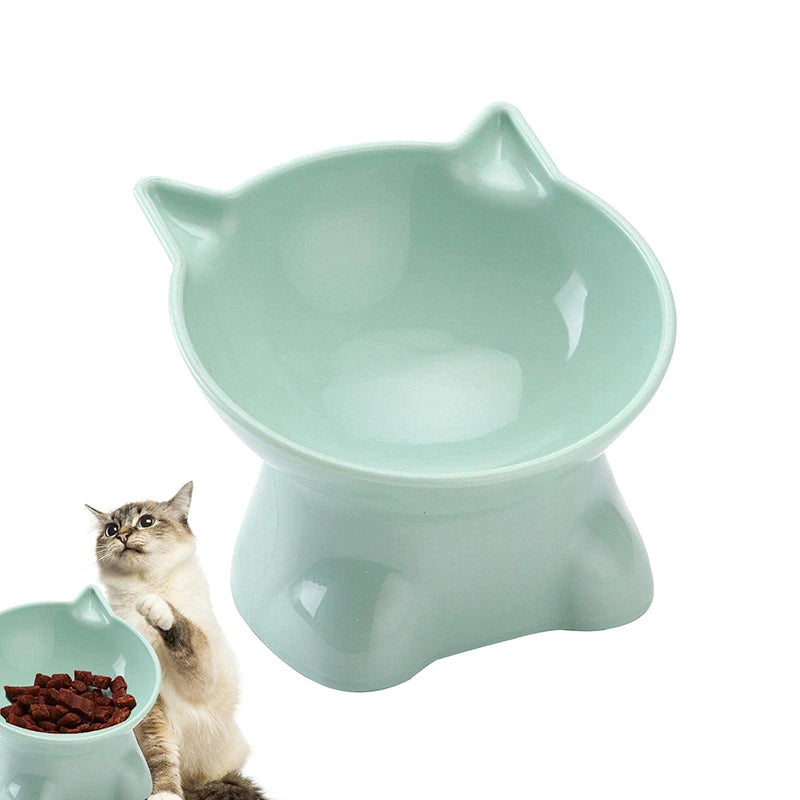 Tilt Tall Cat Bowl Cartoon Non-Slip Neck Guard Cat And Dog Food Bowl Is Easy To Clean And Anti-Spilling Pet Supplies