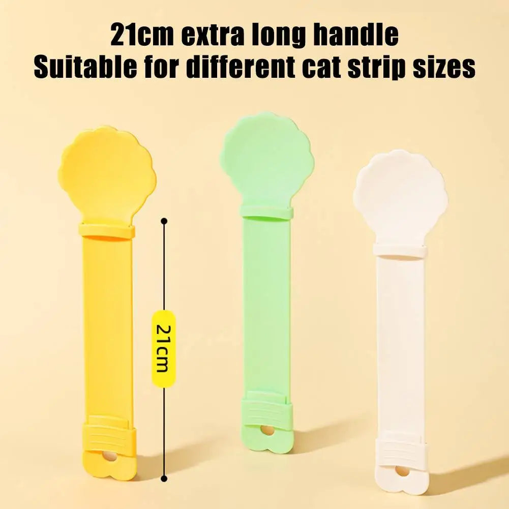 Long Handle Cat Strip Feeder Spoon Cat Food Strip Squeezer Pet Meat Mud Food Squeeze Treat Dispense Spoon For Cats Pet Supplies